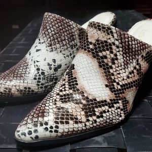 Mules, snakeskin/animal printed booties